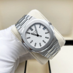 Patek Philippe Nautilus Silvery White Dial Stainless Steel Mens Watch 5711-1A-011 - Image 5