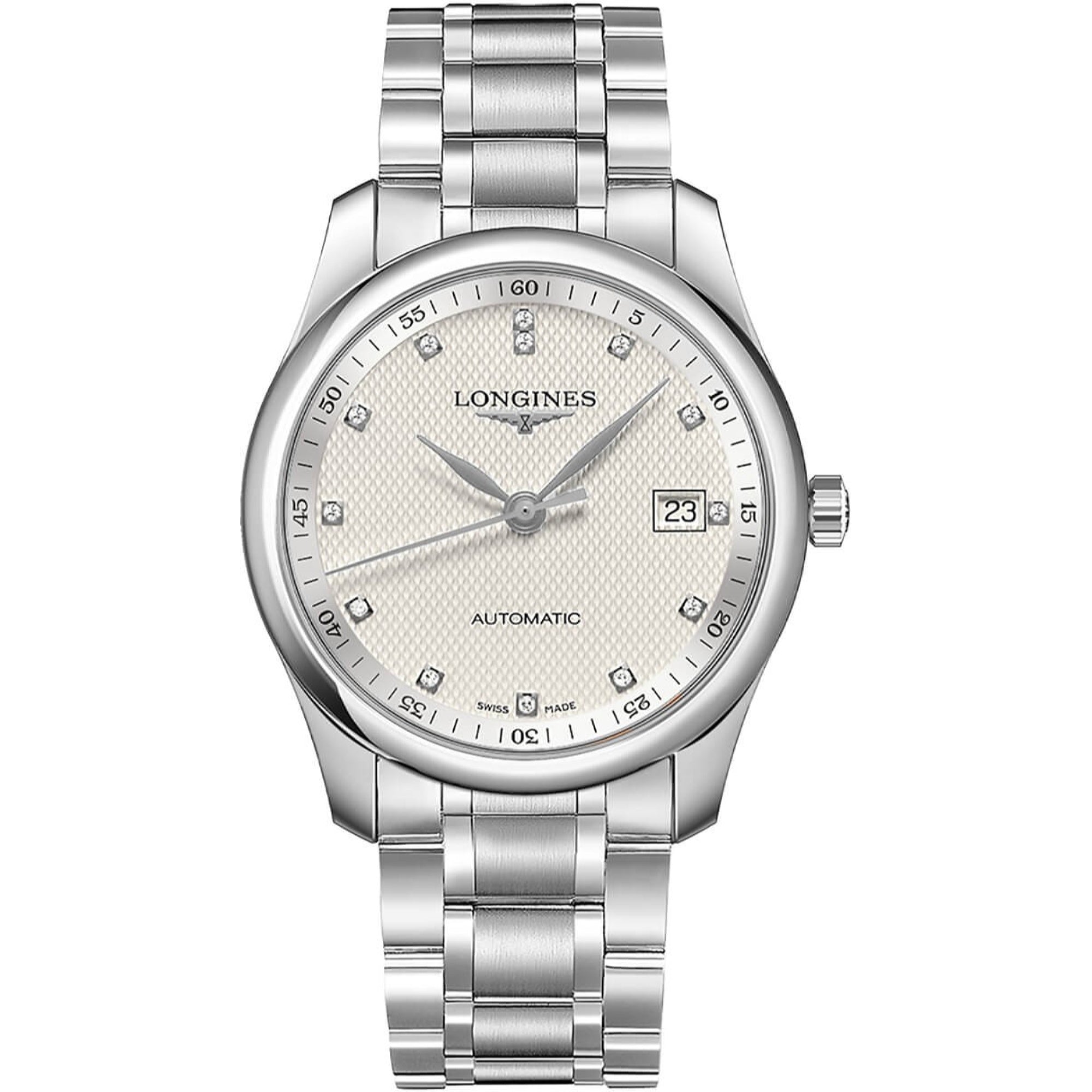 5435CBCE-BC21-0EFD-F350-ABACA319250B.jpg Longines Men's L2.793.4.77.6 Master Collection Diamond Stainless Steel Watch - Image 1