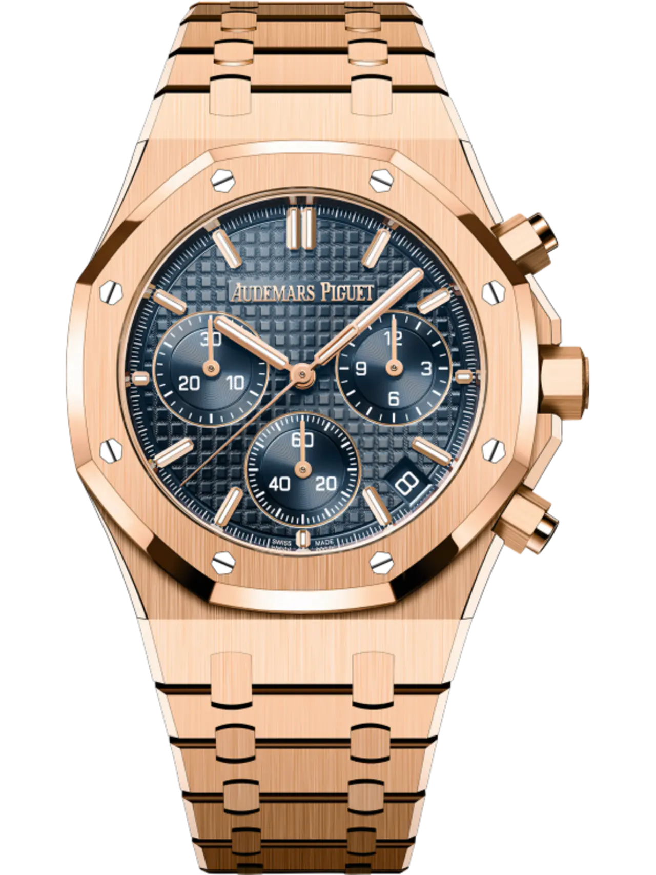 544D3314-B2B1-D4BB-EFFC-27BC380A3B22.png Audemars Piguet ROYAL OAK Pink Gold “Bleu nuit nuage 50” Dial CHRONOGRAPH 41mm 26240OR.OO.1320OR.05 - Image 1
