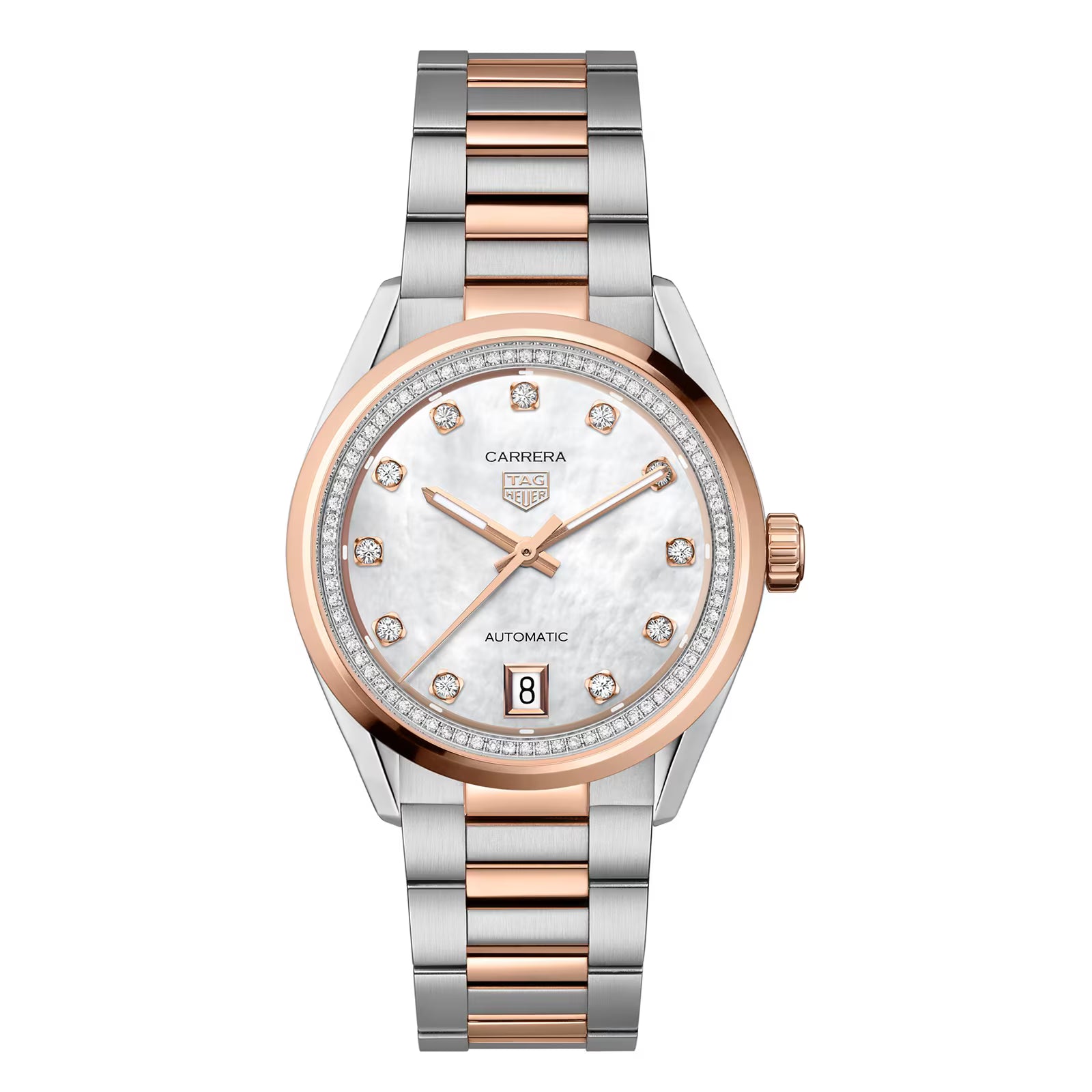 5510FA7B-3DA1-F9F1-24AA-6B93AC03D498.avif TAG Heuer Carrera Date 36mm Ladies Watch Mother Of Pearl Diamond WBN2351.BD0000 - Image 1