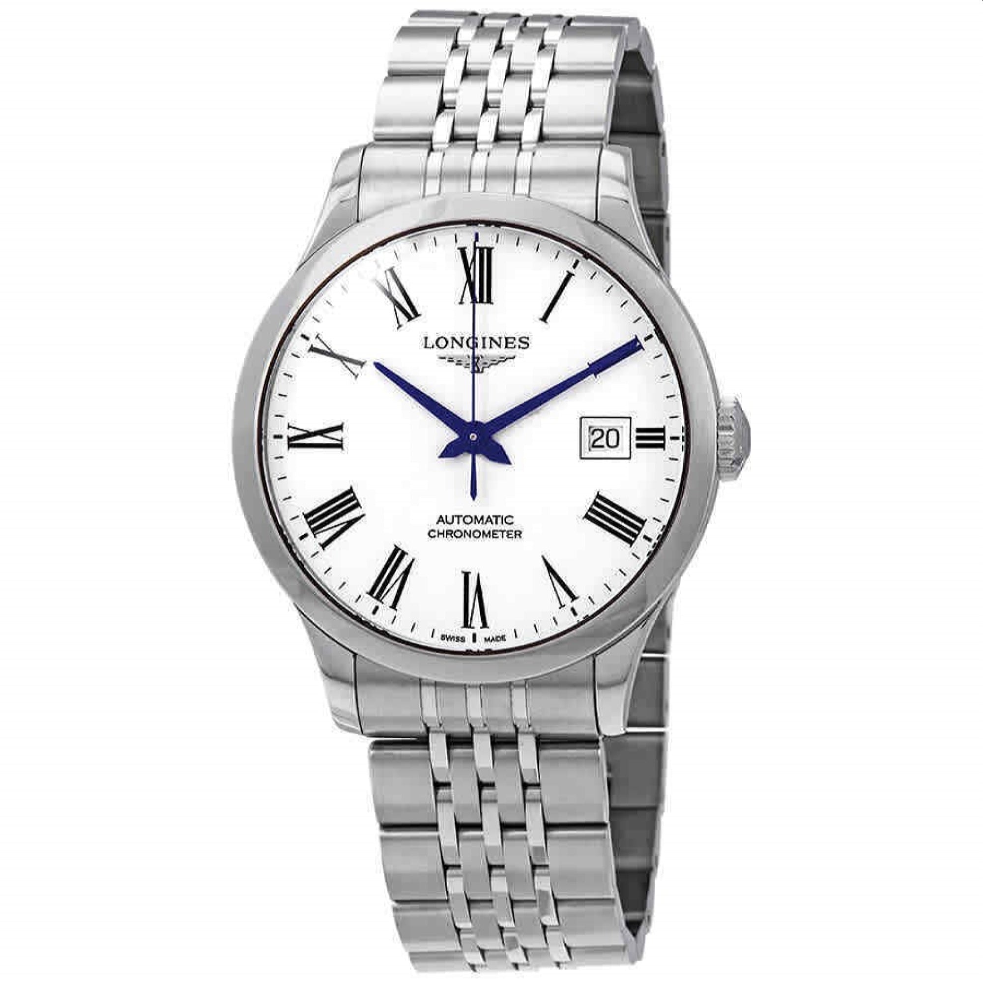 5522FA91-39DF-1D64-75F5-D552C3E2CD60.jpg Longines Men's L2.820.4.11.6 Record Stainless Steel Watch - Image 1