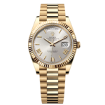 Rolex  Day-Date President 40mm Yellow Gold Silver Roman Dial - 228238