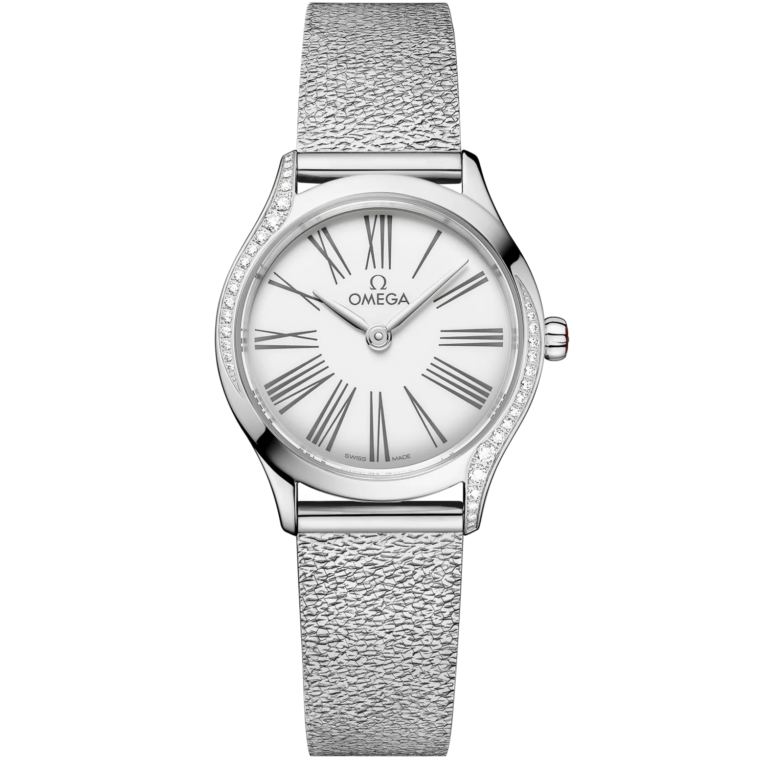 5628679E-56AC-6644-B9D3-947F7E287B81.png Omega De Ville Mini Trésor 26 mm White Dial with Diamonds Stainless Steel Bracelet 428.15.26.60.04.001 - Image 1