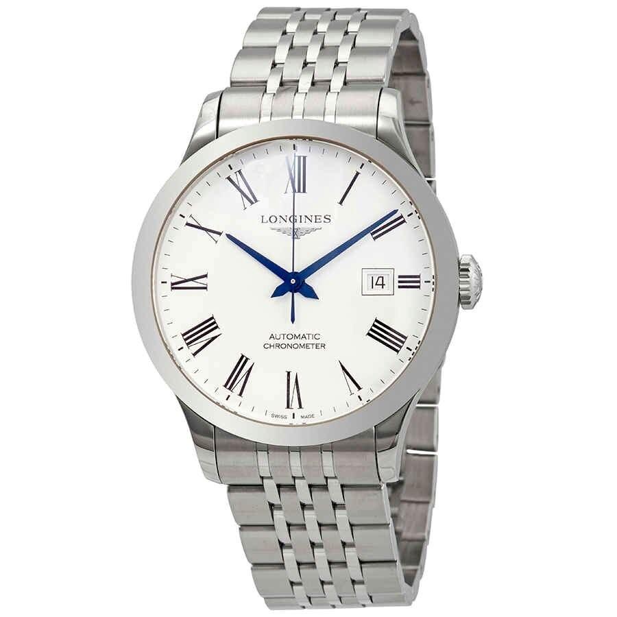 5660E0FA-B71B-D6CF-F5AC-C0E025CAA907.jpg Longines Men's L28214116 Record Stainless Steel Watch - Image 1
