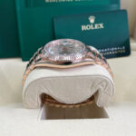 Rolex Day-Date President 40mm Everose Gold Sundust Diamond Baguette Dial - 228235 - Image 4