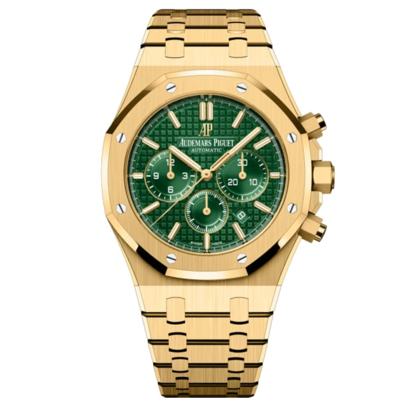 571C0B9D-33F0-B355-C698-F5FA80E46EBE.png Audemars Piguet Royal Oak Chronograph Green Dial Limited Edition 41mm - Image 1