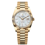 Rolex Day-Date 40mm Yellow Gold President  Mother of Pearl Diamond Baguette Dial - 228238