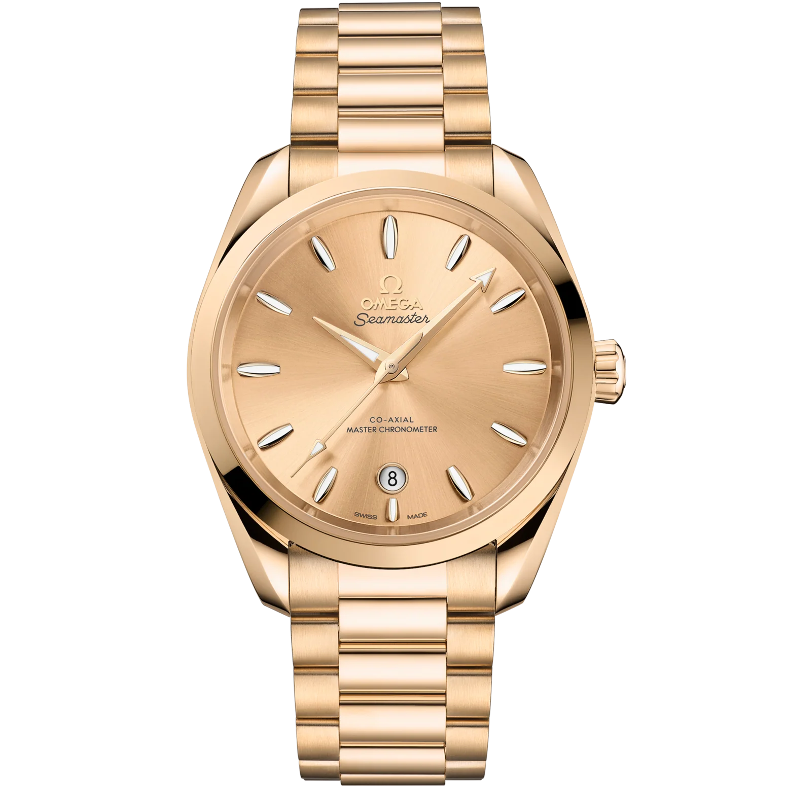 57B21917-ADC8-4D32-A29F-319160B19B3B.png Omega Seamaster Aqua Terra Shades 38 mm Yellow Dial Stainless Steel and Sedna™ 18k Rose Gold Bracelet 220.50.38.20.08.001 - Image 1