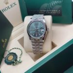 Rolex  Datejust 41mm Mint Green Dial Jubilee Bracelet Watch - 126334 - Image 8