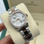 Rolex Datejust m278381-0031/0032 Silver Floral Motif Diamond Dial Diamond-Set Bezel 31mm - Image 6