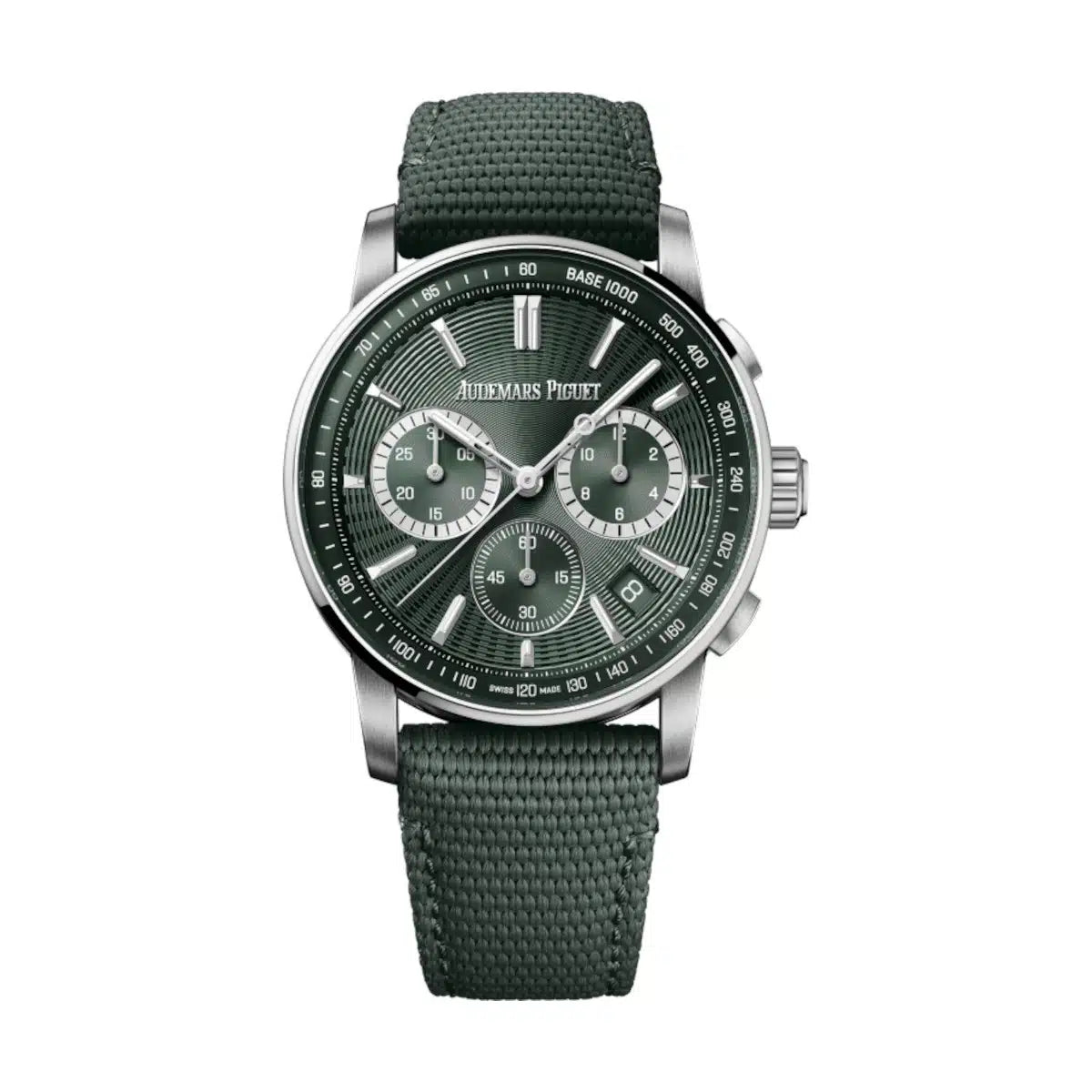 5876EA44-E5E9-64A9-CB8F-5EA4D88C9F10.jpg Audemars Piguet Code 11.59 Green Dial Green Rubber Strap Watch 41mm 26393ST.OO.A056KB.01 - Image 1