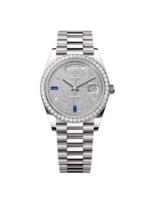 Rolex 228349RBR-0036 Day-Date 40mm 18k White Gold Paved With Diamonds Watch