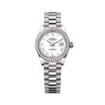 Rolex Lady-Datejust 28mm 279139RBR-0013 White Roman Dial White Gold Bracelet