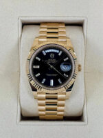 Rolex  Yellow Gold President Day Date 40mm Black Diamond Baguette Dial - 228238 - Image 2
