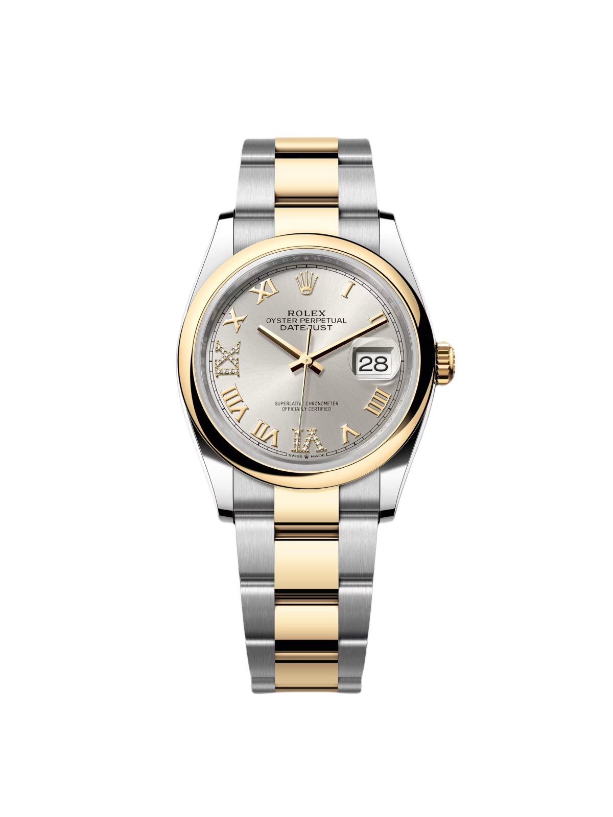 59DDABBB-A8D4-C741-1058-9BFFDADFF2F2.png Rolex Datejust 126203 Silver Roman Dial 36mm Domed Bezel - Image 1