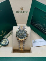 Rolex Datejust m278273-0031/0032 31mm Olive Green Floral Motif Dial Stainless Steel and Yellow Gold Oyster Watch - Image 9