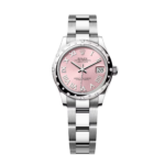 Rolex Datejust m278344-0021/0022 Pink Dial 31mm Domed Diamond Oyster Watch