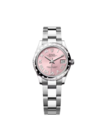 Rolex Datejust m278344-0021/0022 Pink Dial 31mm Domed Diamond Oyster Watch