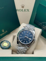 Rolex  Datejust 41mm Blue Fluted Motif Index Dial Jubilee Bracelet Watch - 126334 - Image 7