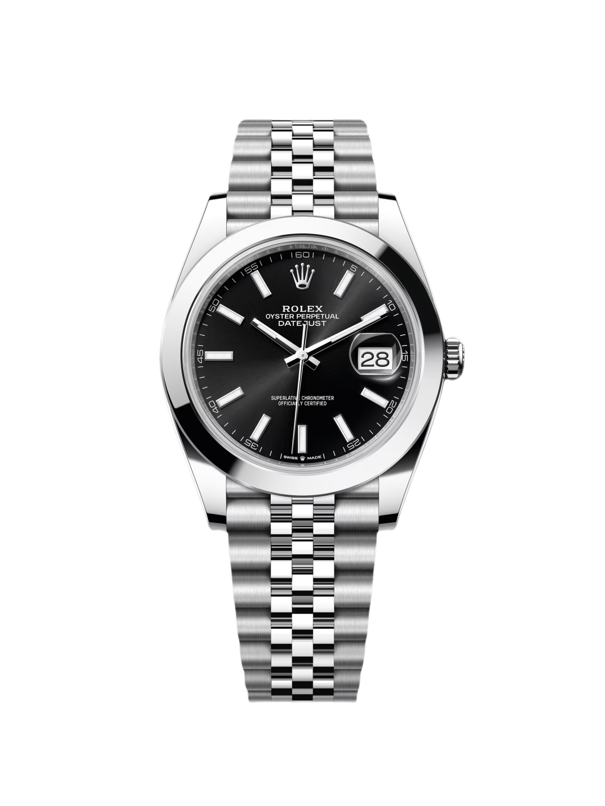 5AE1CE9B-BF9B-27BF-F941-8B18B135008B.png Rolex Datejust 41mm 126300 Black Index Oyster 41mm Stainless Steel Watch - Image 1