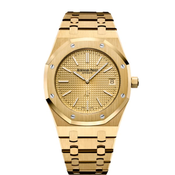 5AE9B7F2-0720-8022-268A-EE5385ED5F57.jpg Audemars Piguet Royal Oak Extra-thin 39mm Yellow dial, Yellow Gold Watch 15202BA.OO.1240BA.02 - Image 1