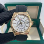 Rolex  Sky-Dweller 42mm 336238-0003 Yellow Gold White Dial Oysterflex - Image 2
