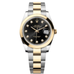 Rolex Datejust 41mm 126303 Black Diamond Oyster Steel and Yellow Gold Mens Watch