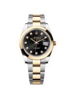 Rolex Datejust 41mm 126303 Black Diamond Oyster Steel and Yellow Gold Mens Watch
