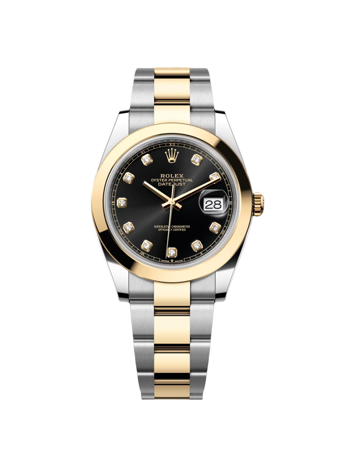5BB33650-5C94-D2D9-FEA4-4BE255036E96.png Rolex Datejust 41mm 126303 Black Diamond Oyster Steel and Yellow Gold Mens Watch - Image 1