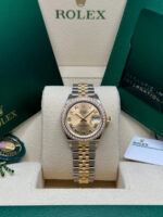 Rolex Lady-Datejust 28mm 279383RBR Champagne Roman Dial Yellow Rolesor Oyster Bracelet - Image 11