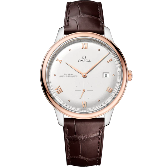 5DCB0919-080A-FA49-273B-4DC787BBA16E.png Omega De Ville Prestige 41 mm Silver Dial Stainless Steel and Sedna™ 18k Rose Gold Strap 434.23.41.20.02.001 - Image 1