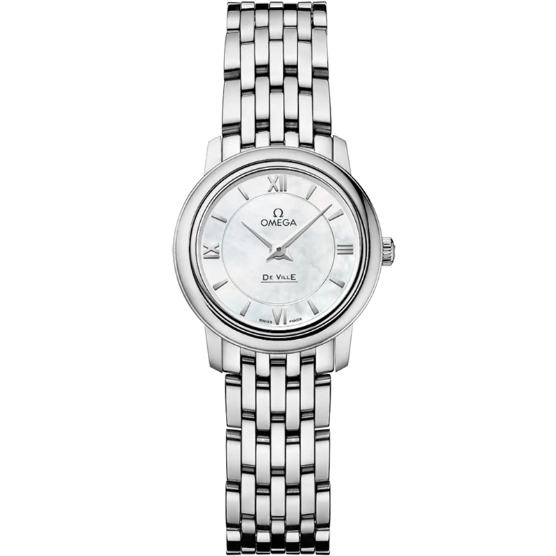 5E1CC6B5-E0E1-61F7-8C3A-F47286919090.png Omega De Ville Prestige 24.4 mm White Dial Stainless Steel Bracelet 424.10.24.60.05.001 - Image 1