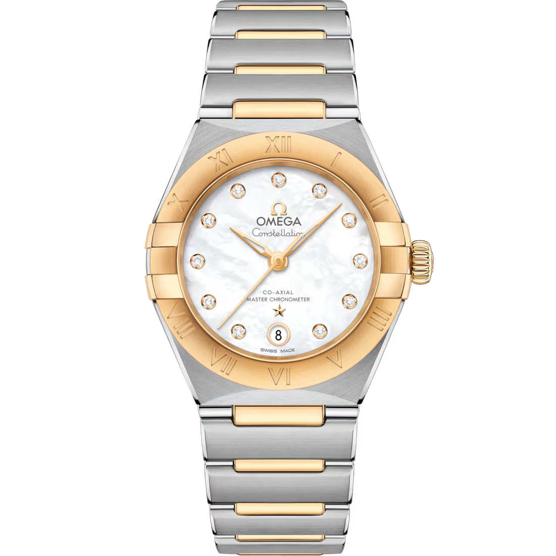 5F3359CE-FA25-51BA-56D0-794C6E5B2A60.avif Omega Constellation Ladies' Selection 29mm steel ‑ yellow gold on steel ‑ yellow gold 131.20.29.20.55.002 - Image 1