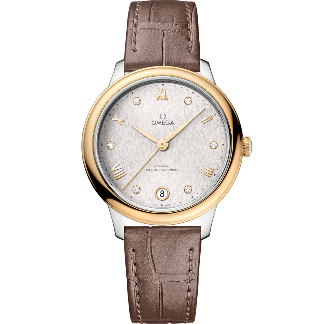 5FF8A685-DDFC-AFB7-4680-7498771CD2B2.avif Omega De ville Prestige Stainless steel & 18K Yellow Gold Lady's Watch 34mm 434.23.34.20.52.002 - Image 1