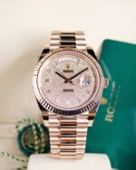 Rolex  Day-Date President 40mm Everose Gold Diamond Pave Dial - 228235 - Image 2