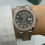 Rolex  Datejust 36mm 126281 Slate Fluted Motif Diamond Dial Diamond Bezel and Oyster Bracelet - Image 19