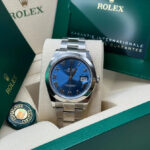 Rolex Datejust 41mm 126300 Blue Roman Oyster Stainless Steel Watch - Image 9