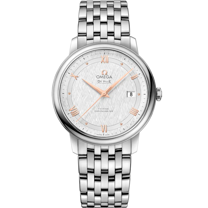 6103C4FB-D7D4-9B9E-F28D-4AE72D607333.png Omega De Ville Prestige 39.5mm Silver Dial Stainless Steel Bracelet 424.10.40.20.02.004 - Image 1