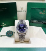 Rolex  Datejust 36mm 126234 Datejust Aubergine Purple Diamond Roman Oyster Stainless Steel - Image 3
