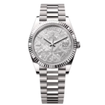 Rolex  Day-Date President 40mm White Gold Meteorite Diamond Baguette Dial - 228239