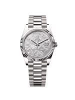 Rolex  Day-Date President 40mm White Gold Meteorite Diamond Baguette Dial - 228239