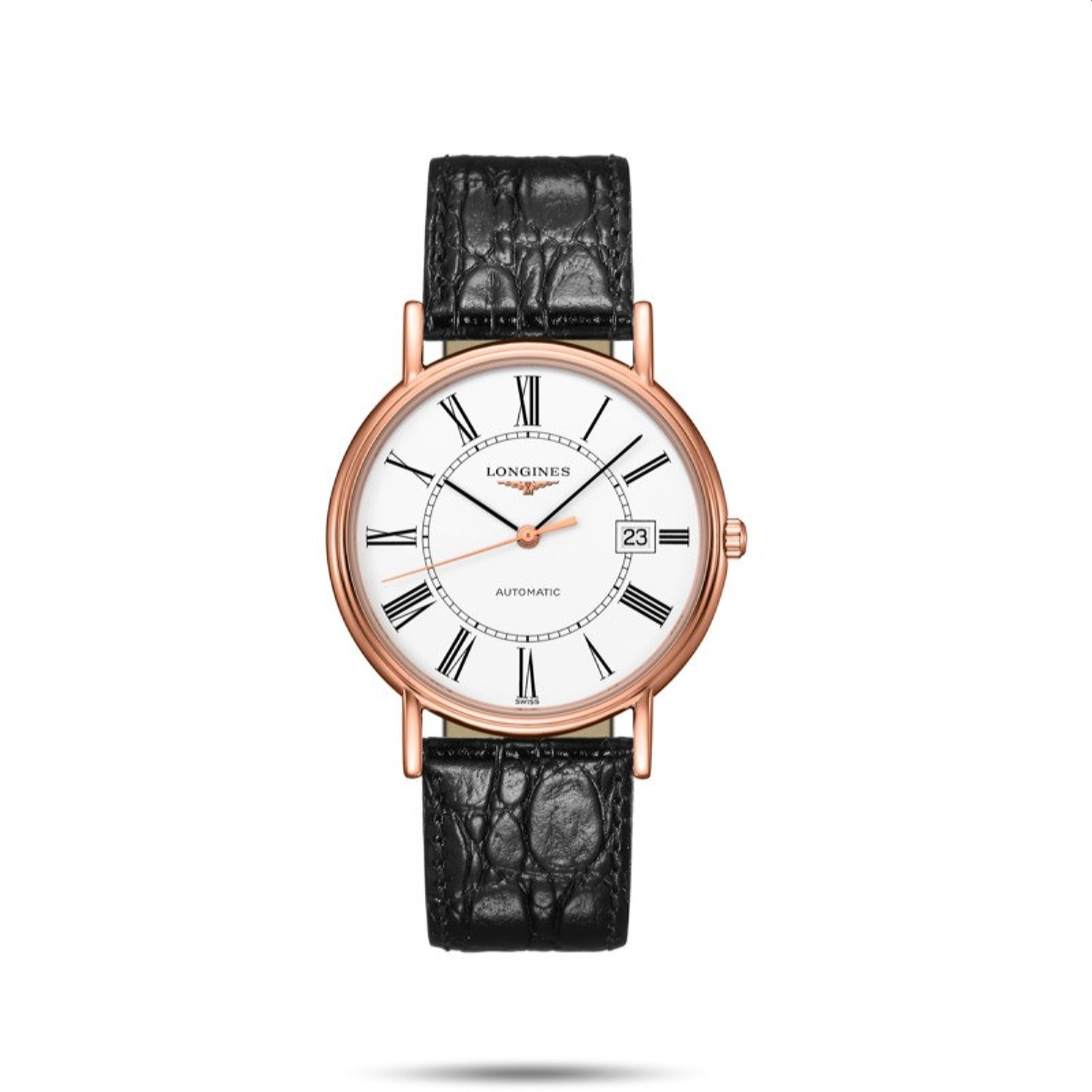 624CE105-E113-50E5-6C2F-7327115953EE.jpg Longines Men's L4.921.1.11.2 Presence Black Leather Watch - Image 1