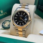 Rolex  Datejust 41mm Two-Tone Yellow Gold Fluted Bezel Black Index Dial Jubilee - 126333 - Image 5