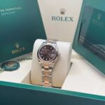 Rolex Lady-Datejust 28mm  279161 Chocolate Stick Dial, Two Tone Stainless Steel & 18K Rose Gold Oyster Bracelet Women's Watch - Image 5