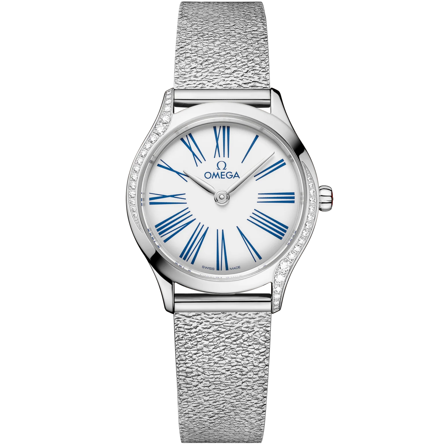 631323F8-9A5B-B7B2-4356-EA30A475AE97.png Omega De Ville Mini Trésor 26mm White Dial with Diamonds Stainless Steel Bracelet 428.15.26.60.04.002 - Image 1