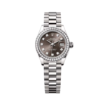 Rolex Lady-Datejust 28mm 279139RBR-0011 Dark Grey Diamond-Set Dial White Gold Bracelet