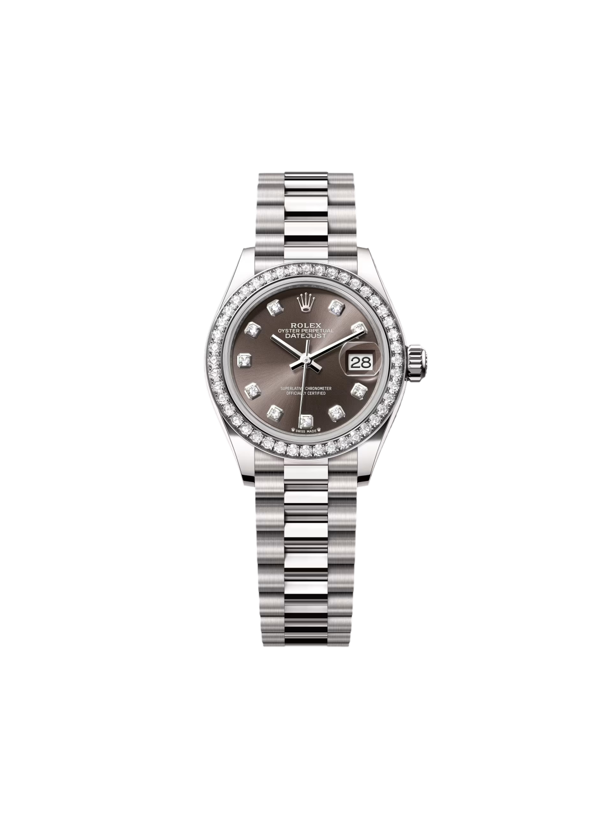 63FFE906-2D20-C564-BFAA-25376F66B1C9.png Rolex Lady-Datejust 28mm 279139RBR-0011 Dark Grey Diamond-Set Dial White Gold Bracelet - Image 1