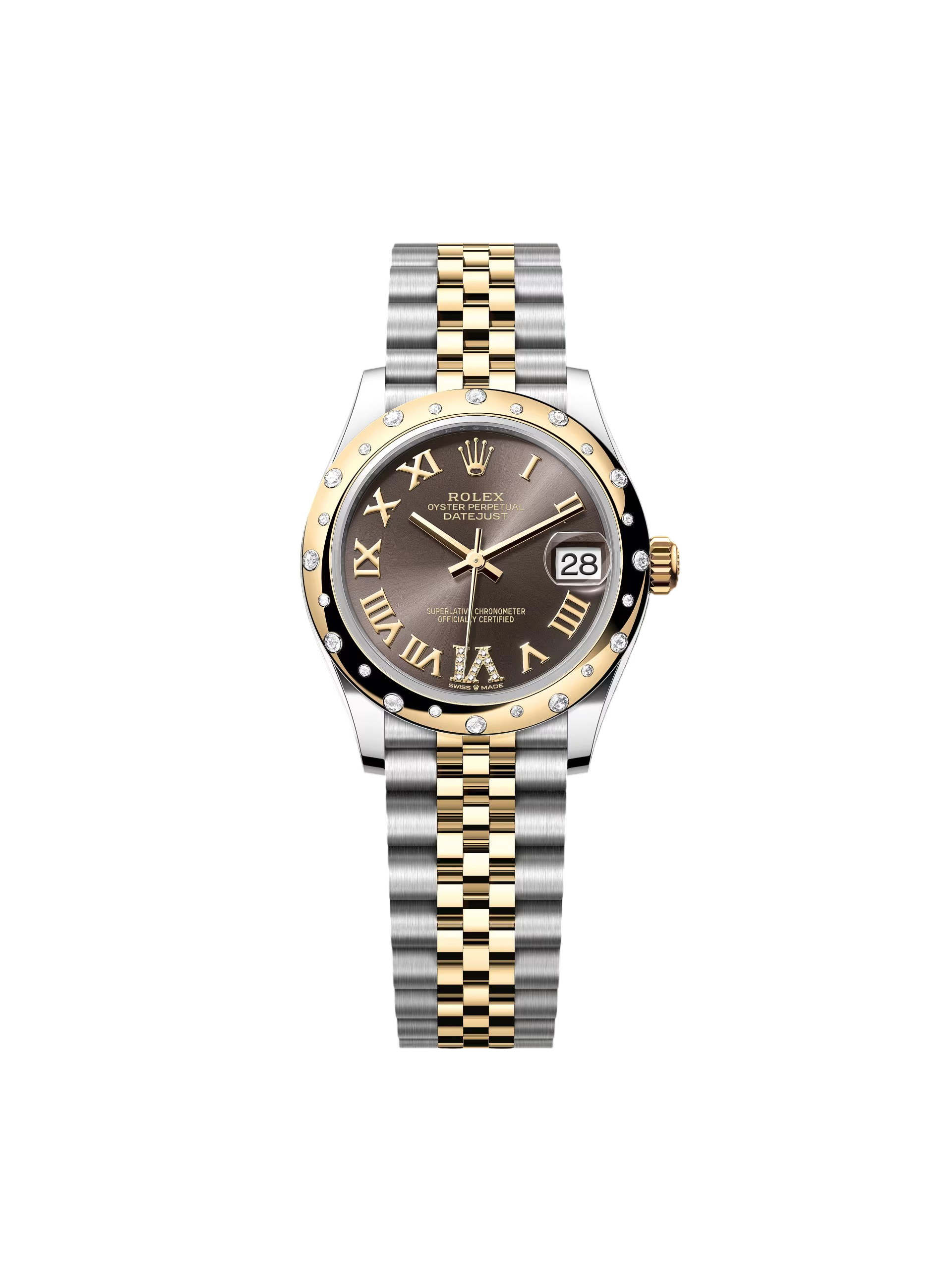 65248132-DF48-B18E-B199-F04444A12F5F.png Rolex Datejust 31mm 278343RBR Dark Grey Dial Yellow Rolesor Oyster Watch - Image 1