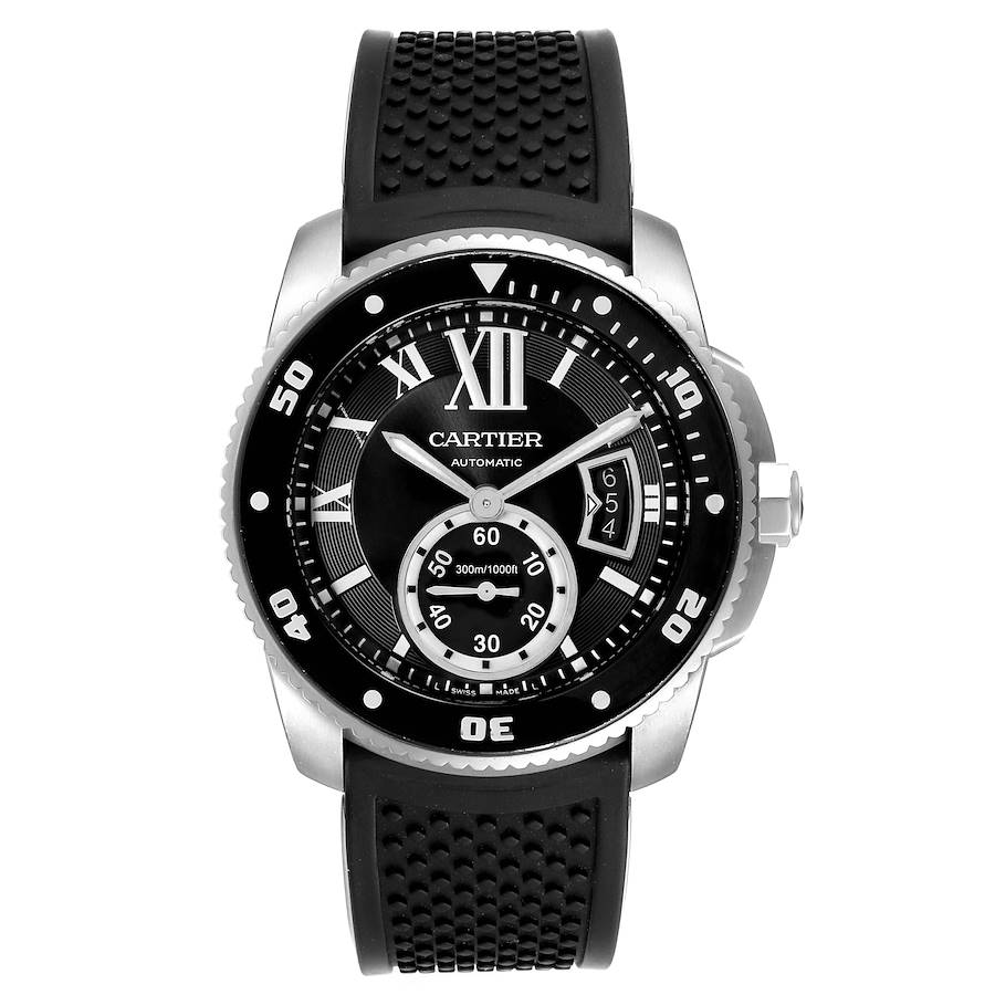 6527F775-F480-A117-8F58-8CC75B068469.jpg Cartier Calibre Diver Black Rubber 42mm - Image 1