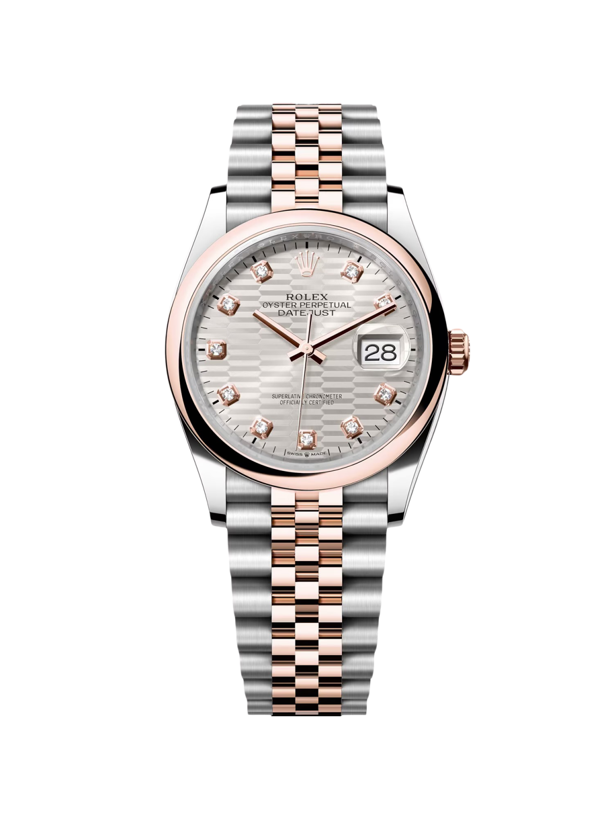 65387D79-6E46-B021-8C28-17EB2149D91B.png Rolex Datejust 36mm 126201 Silver Fluted Motif Diamond Dial - Image 1